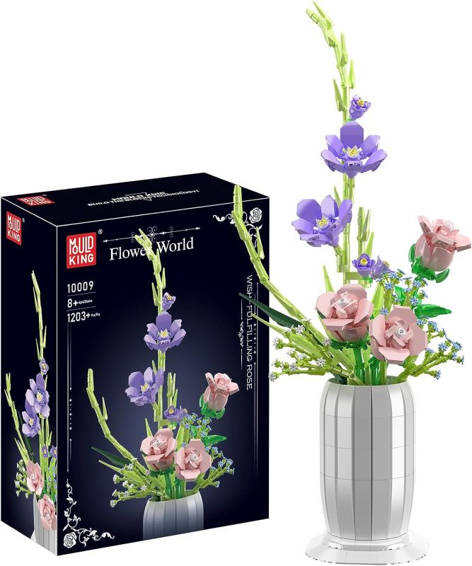 Mould King Rosen Bouquet - 1203 Teile Klemmbausteinmodell